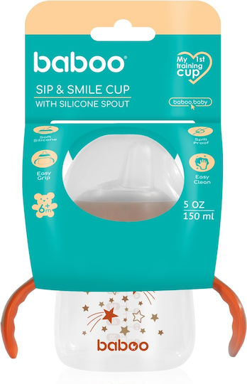 Baboo Cană pentru bebeluși din silicon maro pentru 6 luni+ 150 ml