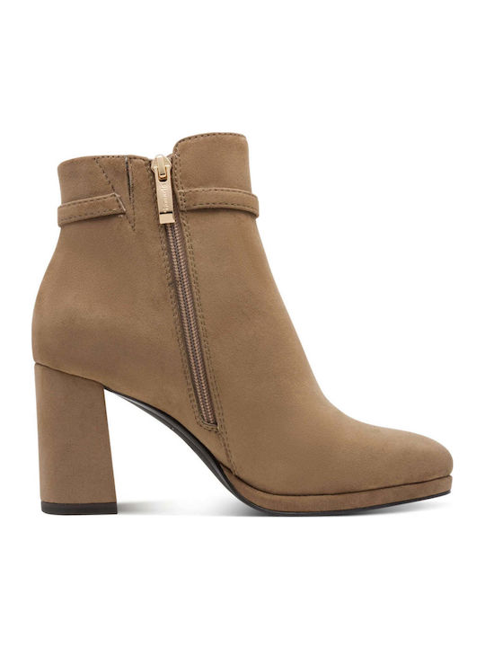 Suede Stiefeletten Damen Braun