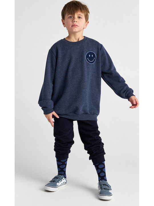 Kids Sweatpants Set With Blue Top