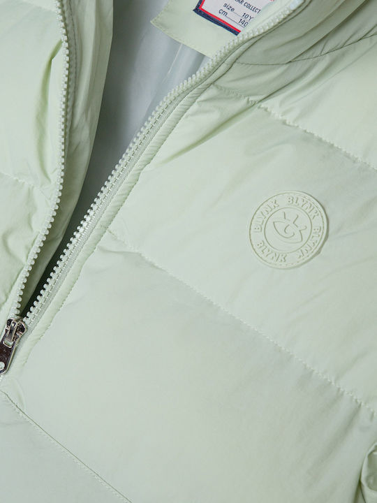 Kids Quilted Short Jacket with Lining Mint