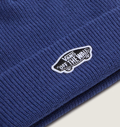 Unisex Cuff Beanie Strickmütze in Blau