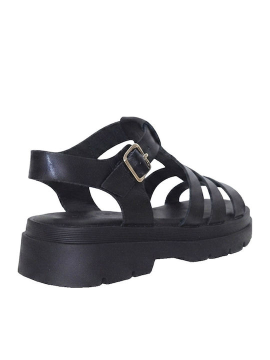 Women's Flat Sandals Gladiator Flatforms Black