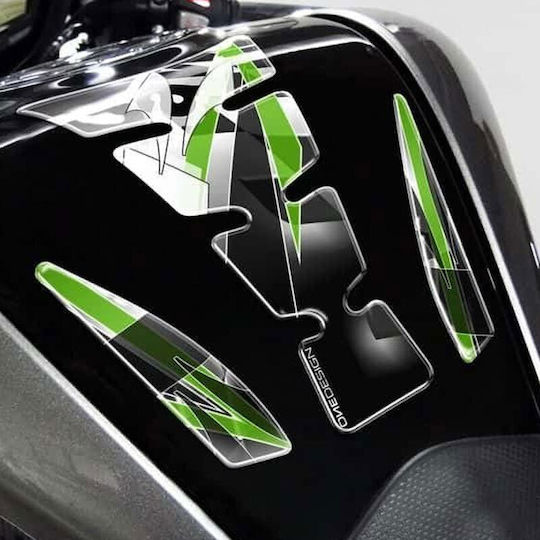 Puig Αυτοκόλλητο Ρεζερβουάρ Kawasaki Wings 4720n Black