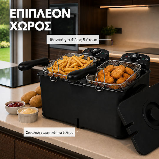 COOK-IT Friteuză 3lt Neagră