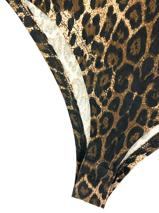 Women's Bodysuits Elastic Straps Animal Print Leopard Gk-66928