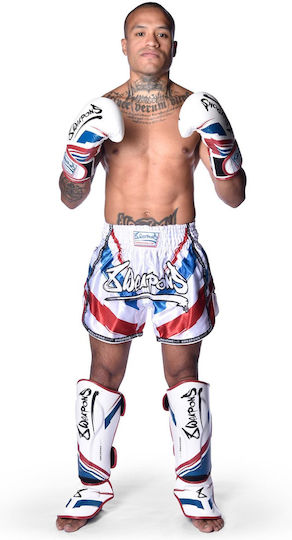 8 Weapons Boxing Gloves Leather Competition White