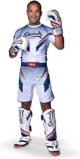 8 Weapons Boxing Gloves Leather Competition White