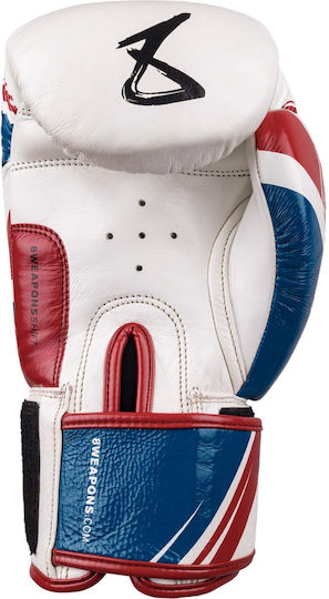 8 Weapons Boxing Gloves Leather Competition White