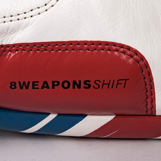 8 Weapons Boxing Gloves Leather Competition White