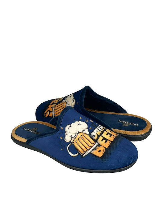 Herren Hausschuhe Blau