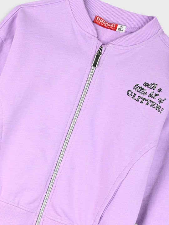 Kids Sweatpants Set With Jacket Lavender