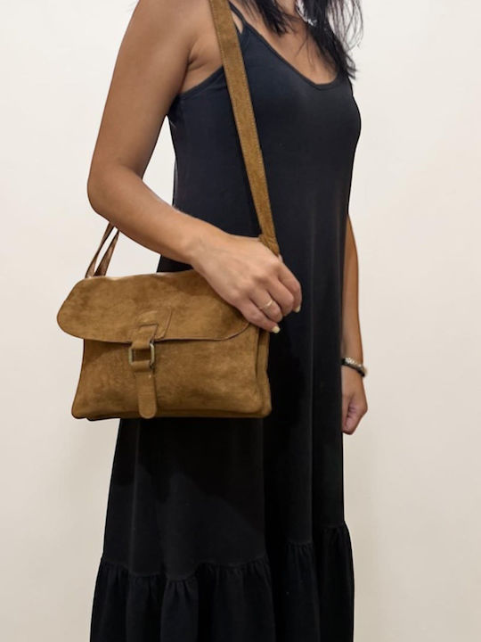 Women's Shoulder Crossbody Suede Brown Bag