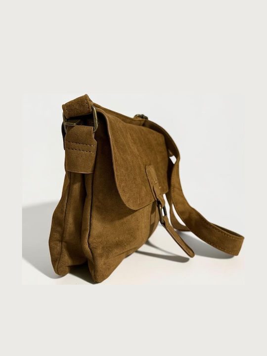 Women's Shoulder Crossbody Suede Brown Bag