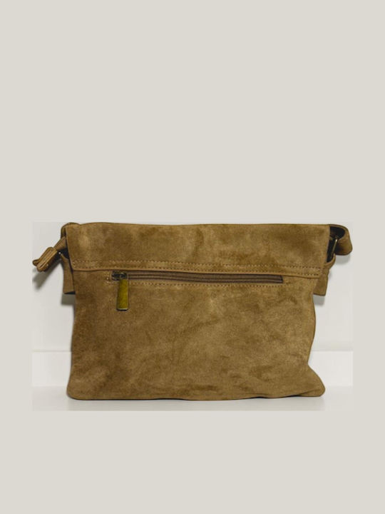 Women's Shoulder Crossbody Suede Beige Bag