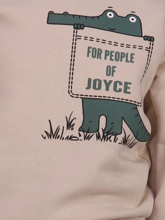 Joyce Crocodile Μπεζ - Μαύρο