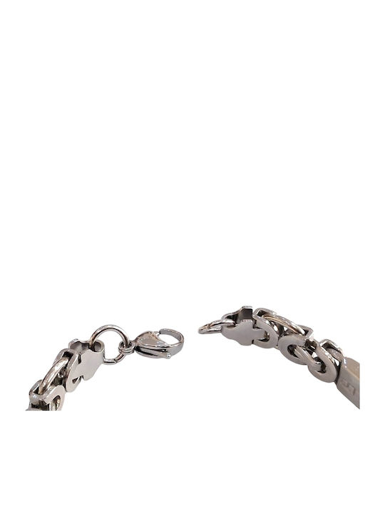 Kalliopi Silver Ανδρικό Βραχιόλι από Ατσάλι 23cm