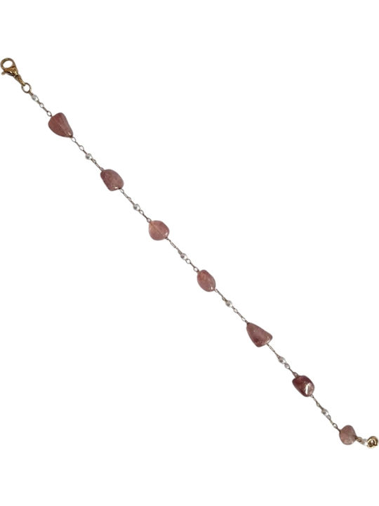Kalliopi Silver Γυναικείο Βραχιόλι Αλυσίδα από Ατσάλι Επιχρυσωμένο 21cm