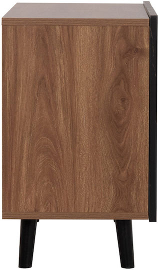 Hallway Furniture Walnut-Black Marble 80x31.5x52cm