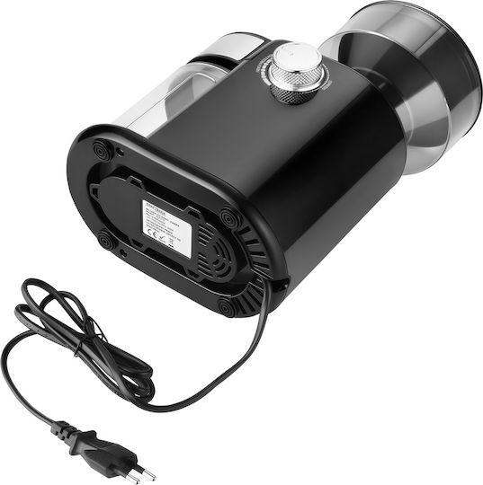 Kraft & Dele Râșniță Electrică de Cafea 300W cu Capacitate de 240gr și 14 Nivele de Măcinare Neagră