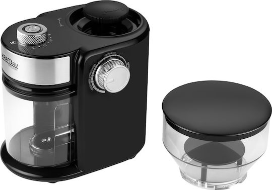 Kraft & Dele Râșniță Electrică de Cafea 300W cu Capacitate de 240gr și 14 Nivele de Măcinare Neagră