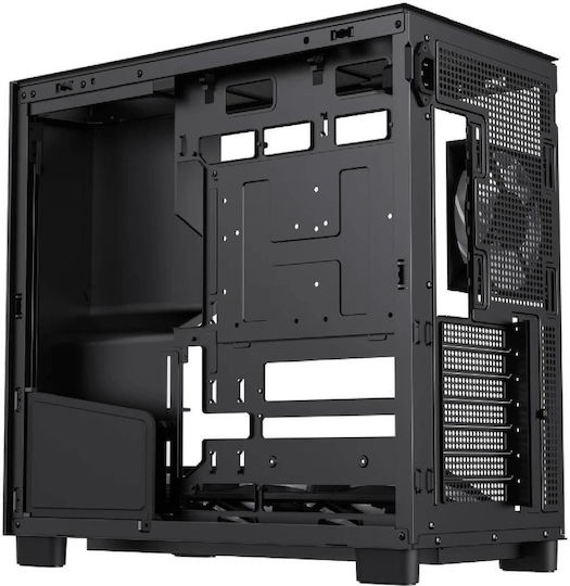 GameMax NEX C53 BK Gaming Midi Tower Computer Case with Side Window and ARGB Lighting Black