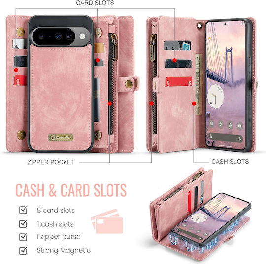 Caseme 008 Google Pixel 10/10 Pro Wallet Case Detachable Silicone Case Pink
