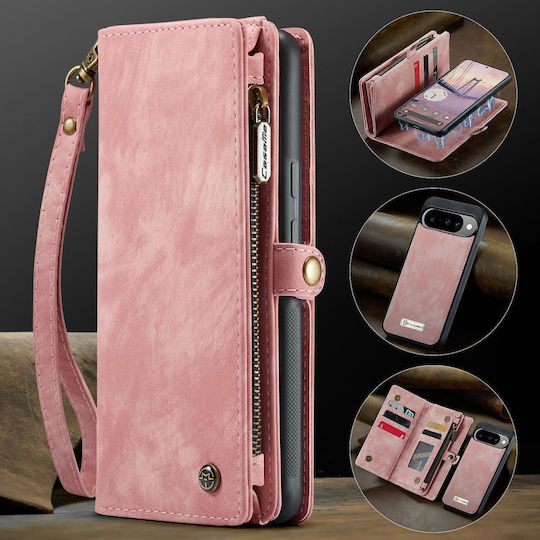 Caseme 008 Google Pixel 10/10 Pro Wallet Case Detachable Silicone Case Pink