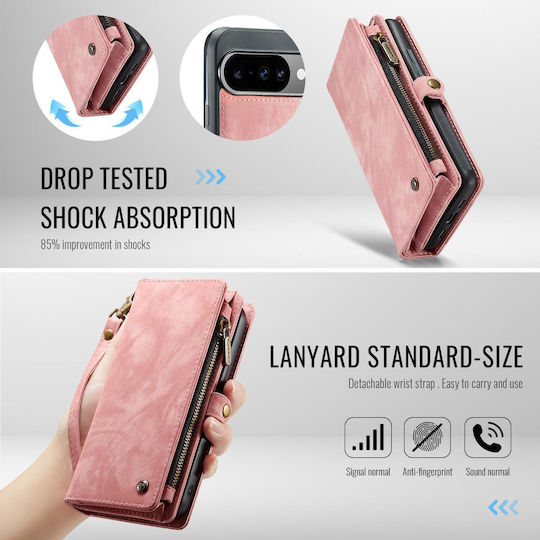 Caseme 008 Google Pixel 10/10 Pro Wallet Case Detachable Silicone Case Pink