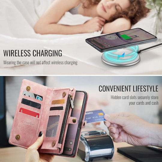 Caseme 008 Google Pixel 10/10 Pro Wallet Case Detachable Silicone Case Pink