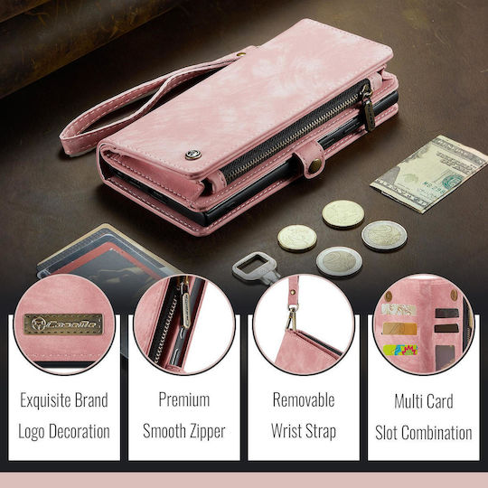 Caseme 008 Google Pixel 9a Wallet Case Detachable Silicone Case Pink