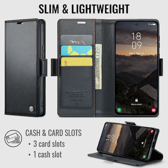 Caseme 023 Xiaomi 17t 5g Rfid Wallet Leather Case Black