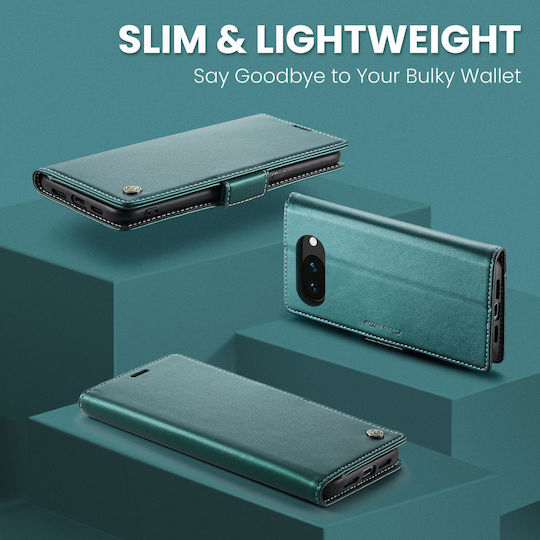Caseme 023 Google Pixel 10a Rfid Wallet Leather Case Green