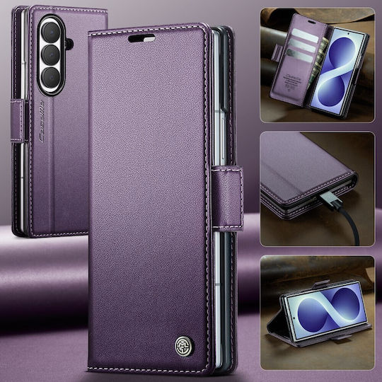 Caseme 023 Luminus Калъф Портмоне Лилав Samsung Galaxy Z Fold8 Ultra 5g
