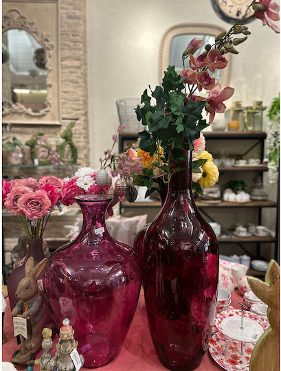 MSA Decorative Purple Glass Vase 40x40xH65cm