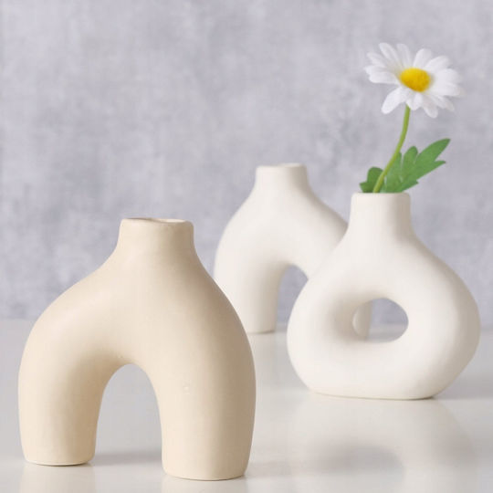 Boltze Set Decorative Ceramic Vases Y10cm 3pcs