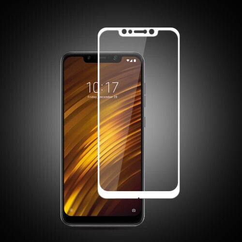 Mocolo Tempered Glass Screen Protector Full Coverage Compatible with Xiaomi Pocophone F1 Poco F1 India White