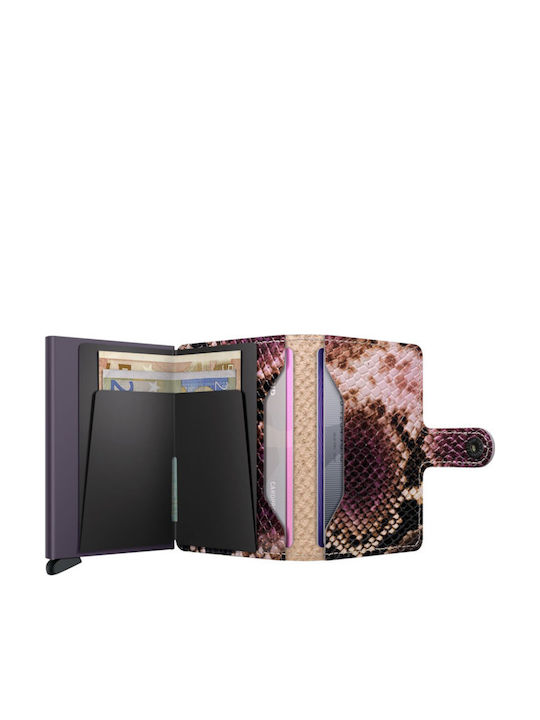 Leather Men's Wallet with RFID Purple