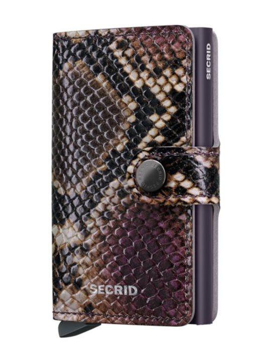 Leather Men's Wallet with RFID Purple