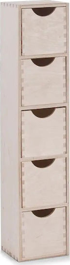 Zeller Wooden Desktop Drawer 5 Compartments 13x12x60cm Beige