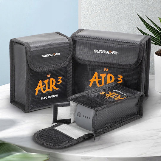 Sunnylife Калъф за Пренасяне на Батерия Черен за DJI Air 3 / Air 3S 13x6.5x10.5см