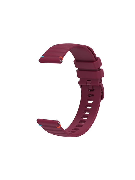 Garmin Vivoactive 5 Silicone Textured Wave Style 20mm Wine Red