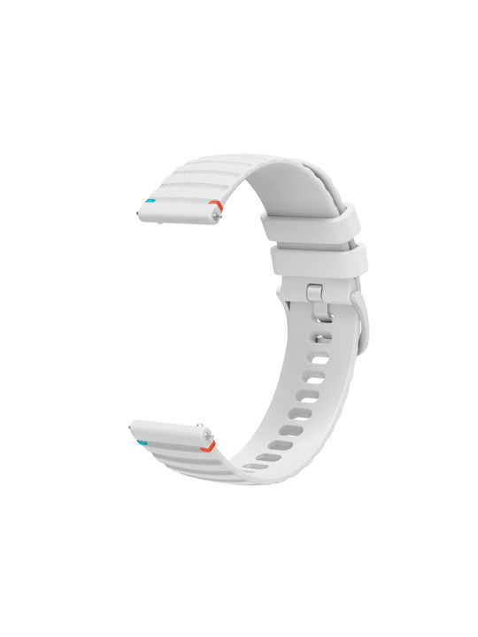 Garmin Vivoactive 5 Silicone Strap Embossed Wave Style 20mm White