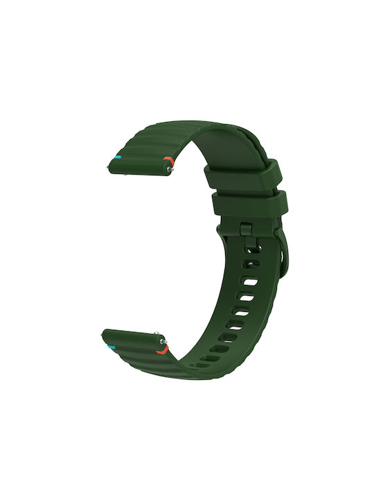 Garmin Vivoactive 5 Silicone Embossed Wave Style 20mm Army Green