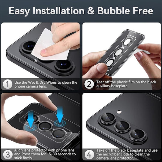 Samsung Galaxy Z Fold8 Ultra 5G Enkay Протекторни Пръстени за Камера Lens Protector Rings Черен