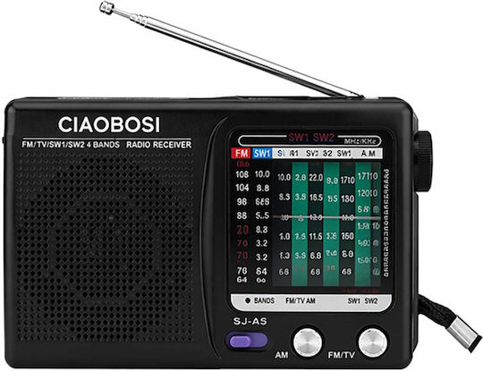 Avizar Kompakte Batteriebetriebene Analoge Am Fm Tragbare Radio Teleskopantenne Schwarze