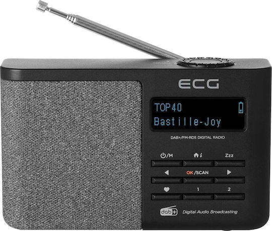 ECG Radio portabil reîncărcabil DAB+ cu Bluetooth și USB Negru