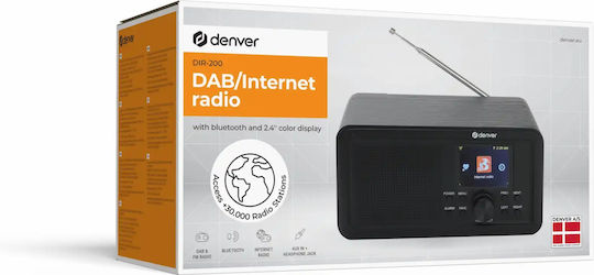 Denver DIR-200 Tabletop Battery Radio DAB+ with Bluetooth