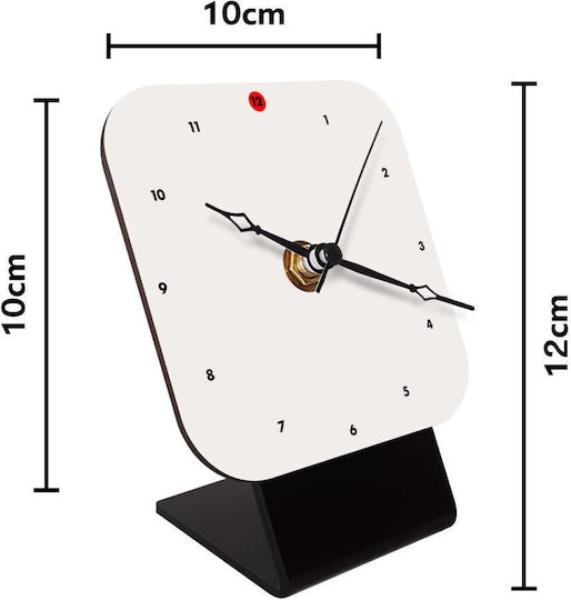 Koupakoupa Look! Es ist Ein Ufo Tischuhr mit Zeigern Holz KP_35071_clock-desk-square