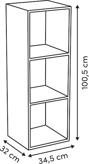 Bookcase Brown 34.5x32x100.5cm