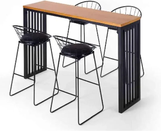 Bar-Tisch Aus Holz Braune 139x39x103cm